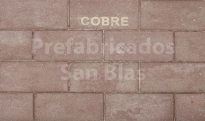 Baldosa 40x20x6 abujardada COBRE